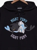 DreamWorks How to Train Your Dragon Toothless & Light Fury Zip Hoodie — BoxLunch Exclusive