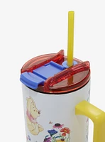 Disney Winnie the Pooh Floral Pooh Bear Straw Tumbler with Handle