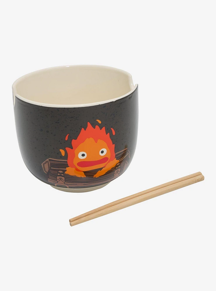 Studio Ghibli® Howl's Moving Castle Calcifer Ramen Bowl with Chopsticks - BoxLunch Exclusive