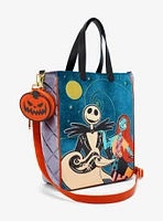 Loungefly Disney The Nightmare Before Christmas Jack & Sally Velvet Tote — BoxLunch Exclusive