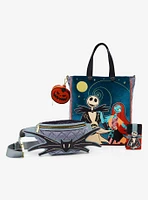 Loungefly Disney The Nightmare Before Christmas Jack & Sally Velvet Tote — BoxLunch Exclusive