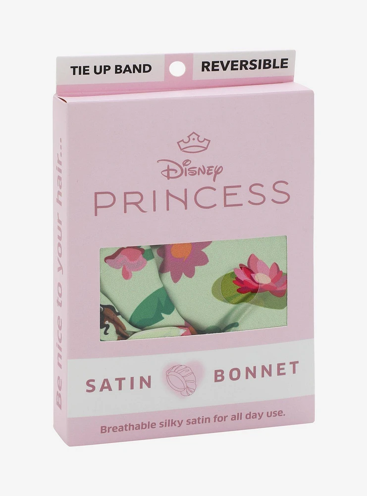 Disney The Princess and The Frog Tiana Floral Allover Print Reversible Satin Bonnet - BoxLunch Exclusive