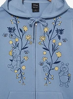 Disney Winnie the Pooh Floral Bear Zippered Hoodie - BoxLunch Exclusive