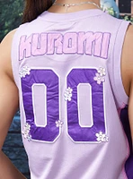 Sanrio Kuromi Embroidered Women's Cropped Basketball Jersey — BoxLunch Exclusive