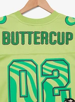 The Powerpuff Girls Buttercup Women's Cropped Plus Football Jersey — BoxLunch Exclusive