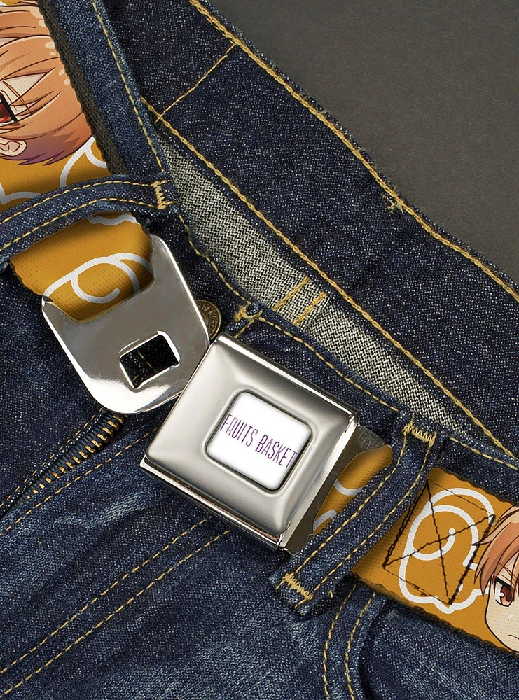 Fruits Basket Chibi Kyo Soma and Kimono Cat Youth Seatbelt Buckle Belt