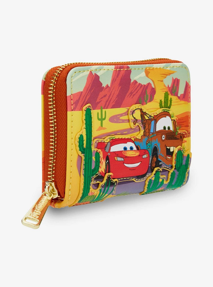 Loungefly Disney Pixar Cars Lightning McQueen and Mater Zip Wallet — BoxLunch Exclusive