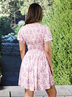 Harry Potter Deathly Hallows Floral Allover Print Smock Dress