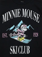 Disney Minnie Mouse Ski Club Women's Cropped Long Sleeve T-Shirt - BoxLunch Exclusive
