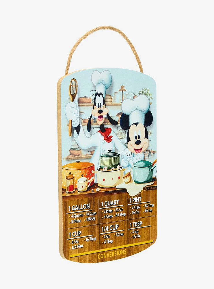 Disney Mickey & Goofy Chefs Kitchen Conversions Wall Sign - BoxLunch Exclusive