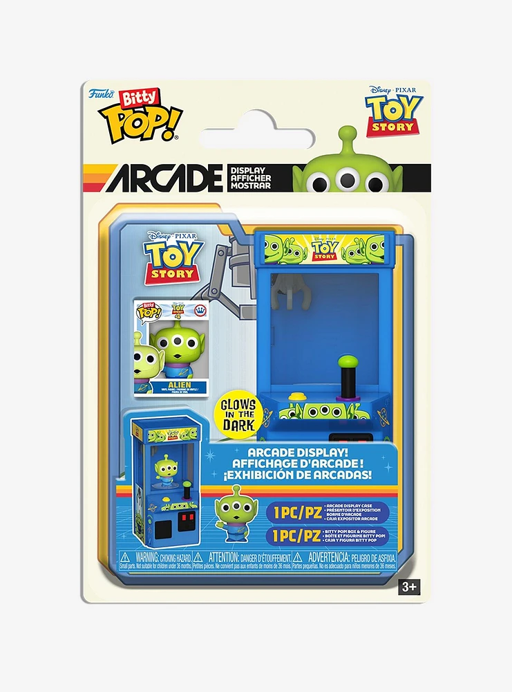 Funko Bitty Pop! Disney Pixar Toy Story Alien Glow-in-the-Dark Mini Figure Arcade Display