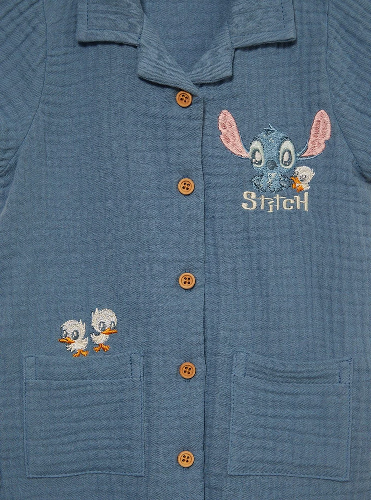 Disney Lilo & Stitch Duckling Linen Collared Infant One-Piece