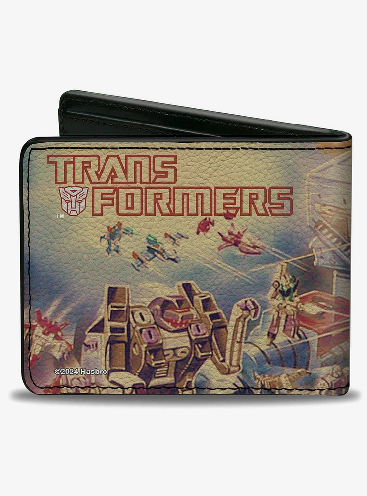 Transformers Fortress Maximus 1987 Box Art Battle Scene Bifold Wallet