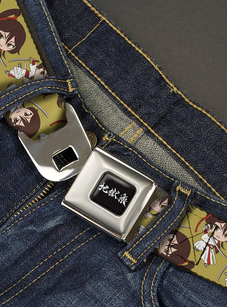 Hell's Paradise Chibi Sagiri Sword Scatter Youth Seatbelt Buckle Belt