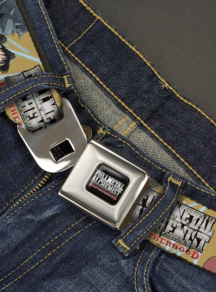Fullmetal Alchemist: Brotherhood Elrics & Roy Mustang Youth Seatbelt Buckle Belt
