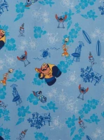 Disney Lilo & Stitch Characters Floral Allover Print Woven Button-Up
