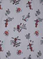 Marvel Spider-Man Doodle Icons Allover Print Woven Button-Up