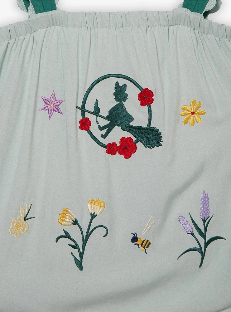 Studio Ghibli® Kiki's Delivery Service Embroidered Floral Logo Women's Plus Tank