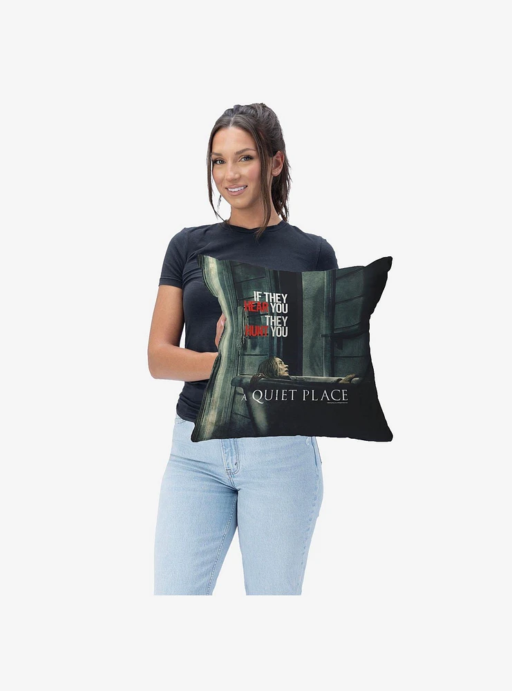 A Quiet Place Hiding Throw Pillow