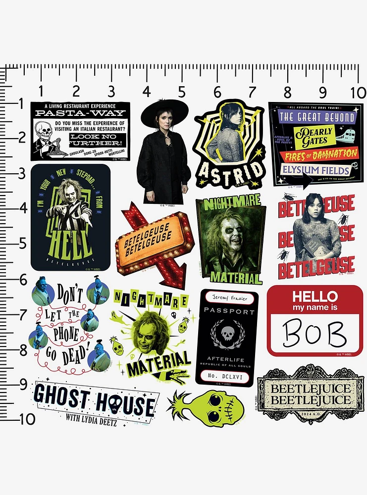 Beetlejuice Beetlejuice 100ct Vinyl Stickers Variety Pack