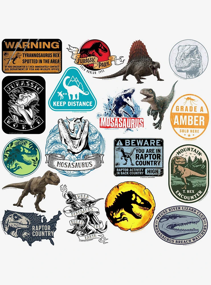 Jurassic World 100ct Vinyl Stickers Variety Pack