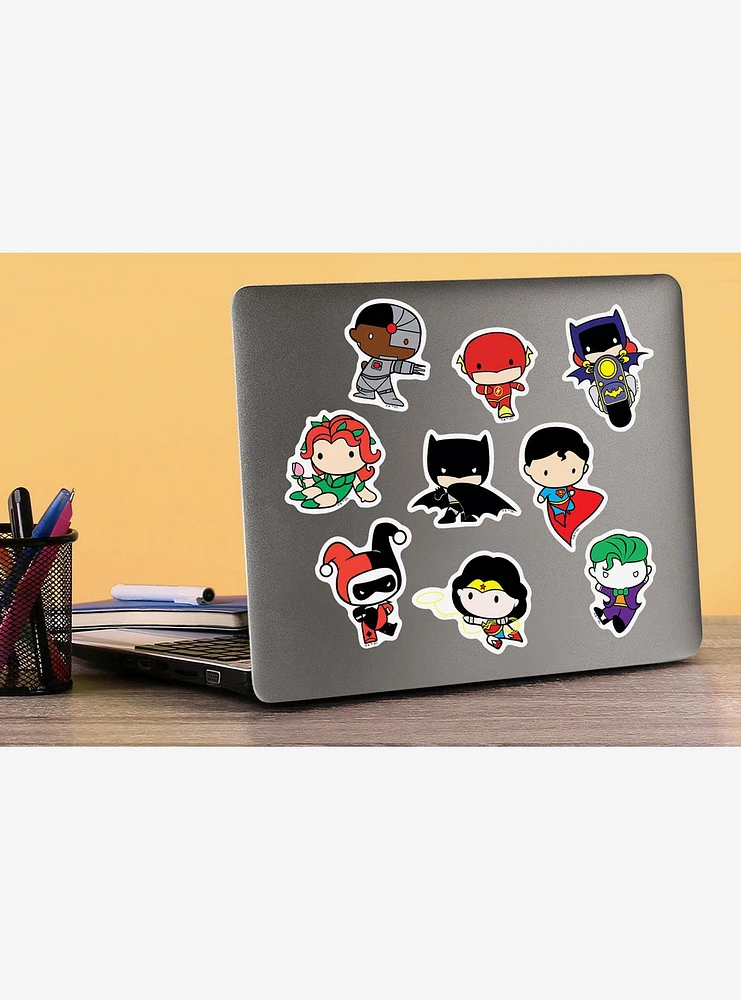 DC Comics Justice League Chibi Superhero 100ct Vinyl Stickers Variety Pack