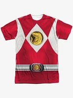 Mighty Morphin' Power Rangers Red Ranger Emblem Sublimated T-Shirt
