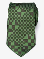 Minecraft Hidden Creeper Green Silk Men's Tie
