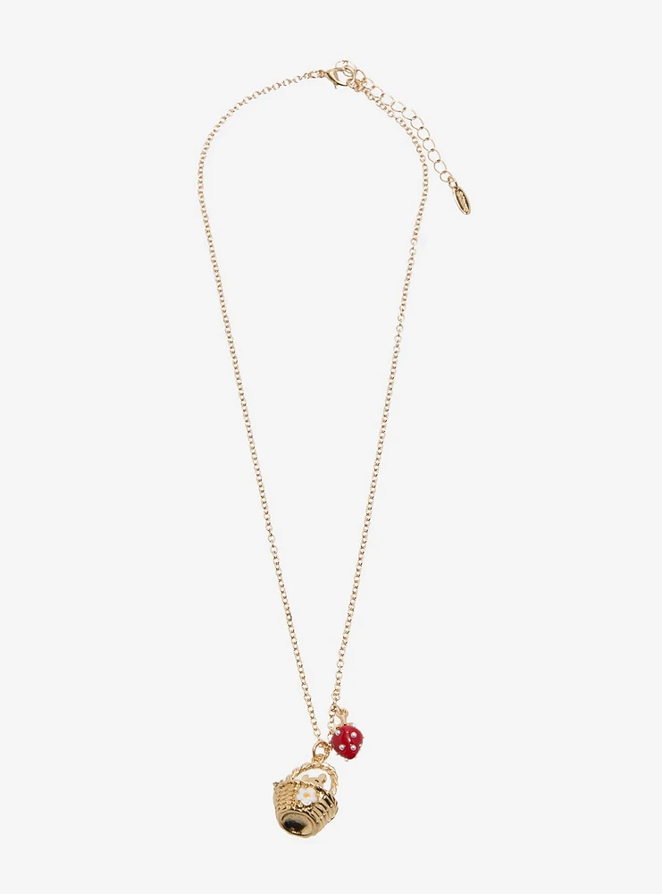 Our Universe Disney Winnie the Pooh Strawberry Basket Charm Necklace - BoxLunch Exclusive