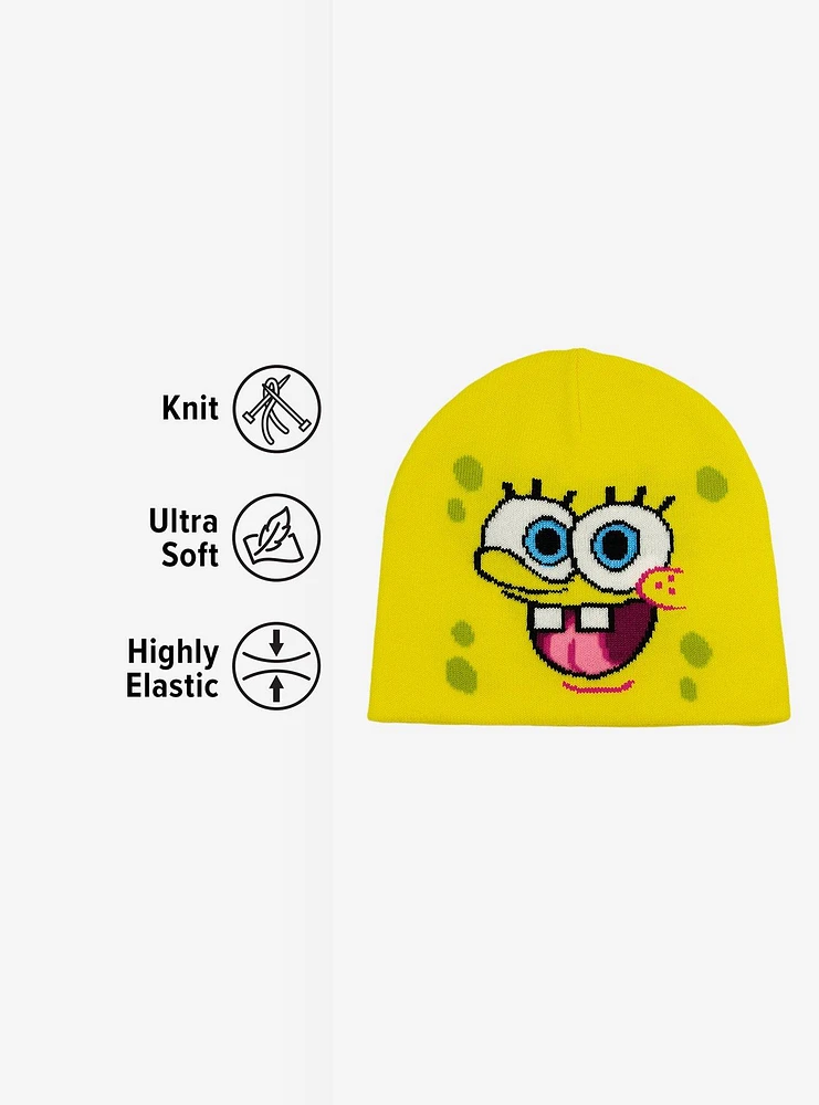 SpongeBob SquarePants Face Beanie Acrylic Knit Beanie Without Cuff