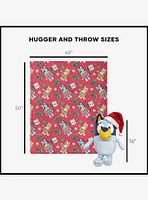 Bluey Festive Sweaters Hugger Pillow & Throw Blanket Set