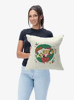 Garfield Garf Odie Wreath Throw Pillow