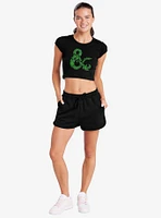 Dungeons & Dragons Shamrock Logo Cap Sleeve Baby Rib Women's Crop Top