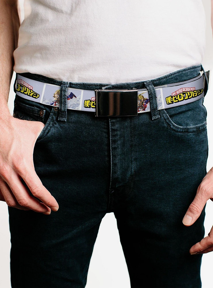 My Hero Academia All Might Profile & Logo Blocks Flip Web Belt