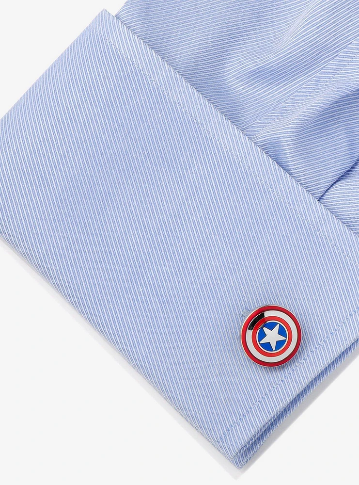 Marvel Captain America Cufflinks and Tie Bar Set
