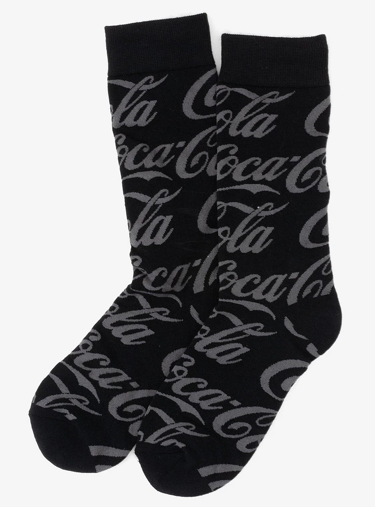 Coca-Cola Black Logo Dress Socks