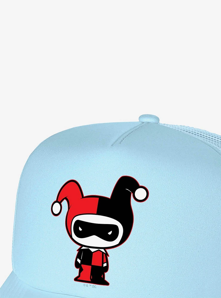Batman Harley Quinn Cute Chibi Character Foam Trucker Hat