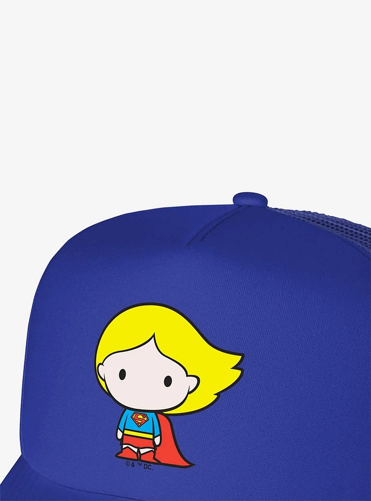 Superman Supergirl Cute Chibi Character Foam Trucker Hat