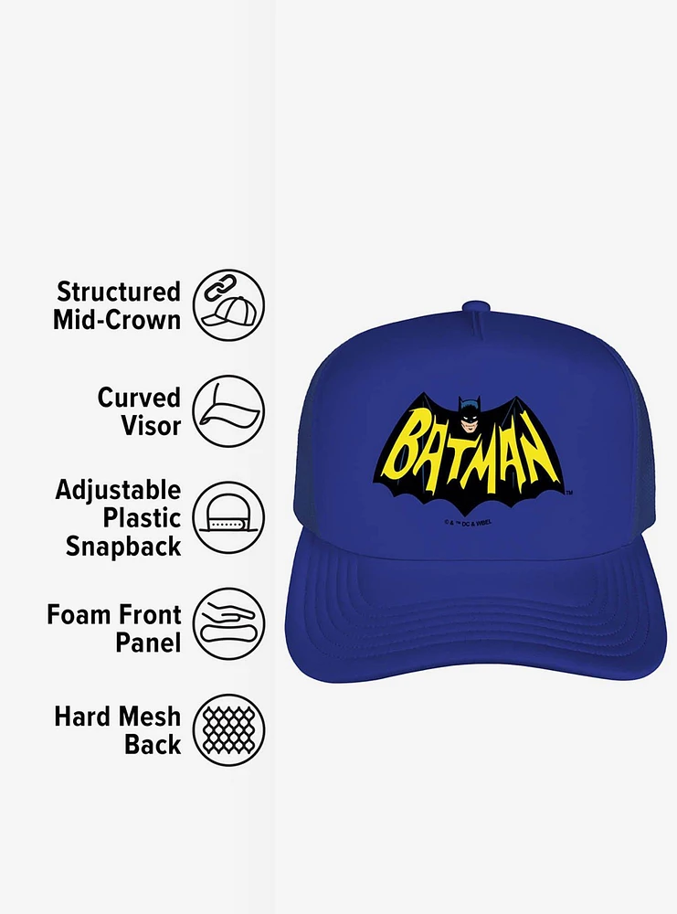 Batman 1966 Tv Series Logo Foam Trucker Hat