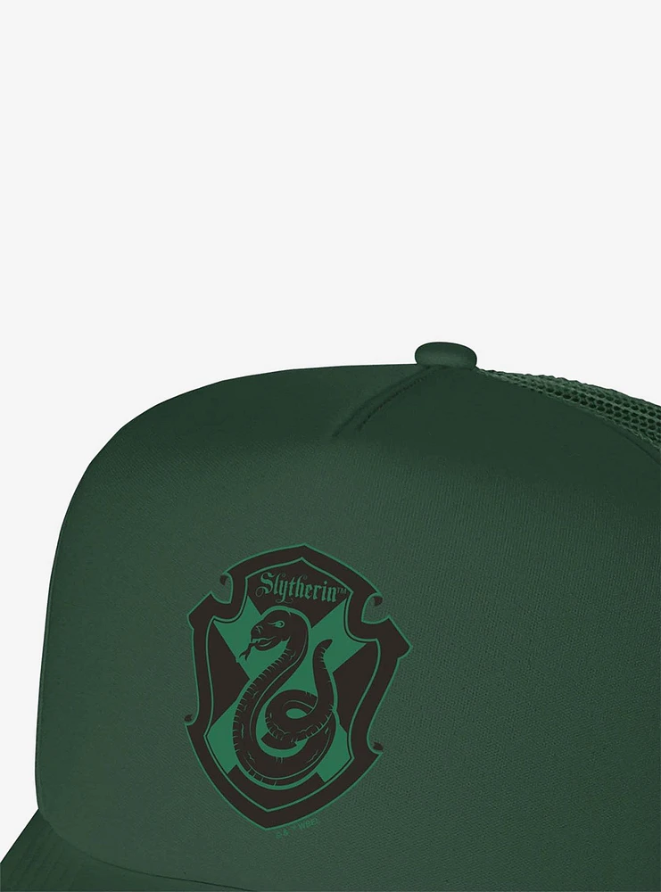 Harry Potter Slytherin Plaid Crest Foam Trucker Hat