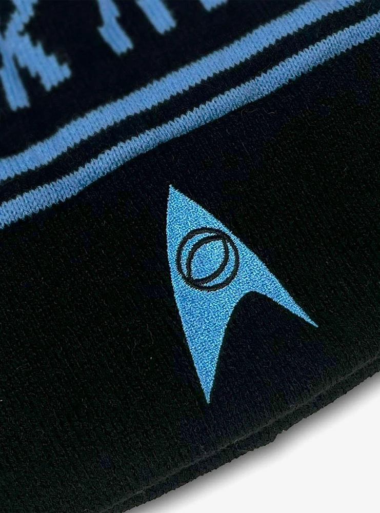 Star Trek Science Acrylic Knit Beanie With Pom