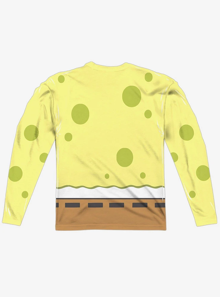 SpongeBob SquarePants Goofy Face Long Sleeve Sublimated T-Shirt