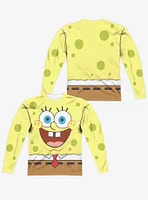 SpongeBob SquarePants Goofy Face Long Sleeve Sublimated T-Shirt