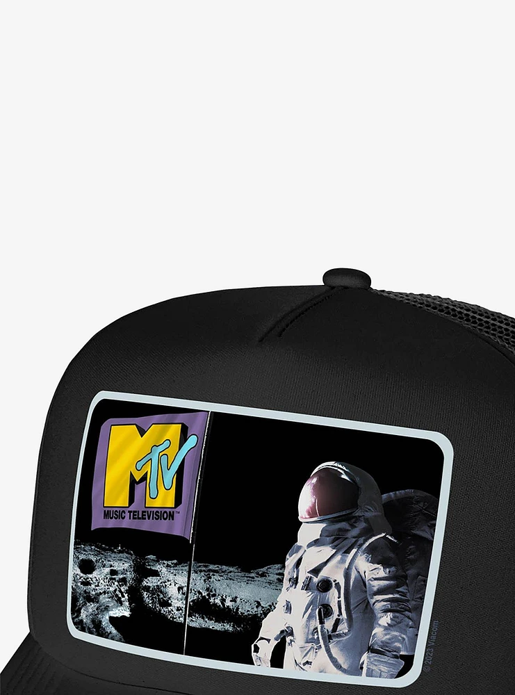 MTV Moon Person Flag Foam Trucker Hat
