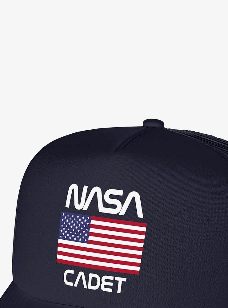 NASA Cadet American Flag Foam Trucker Hat