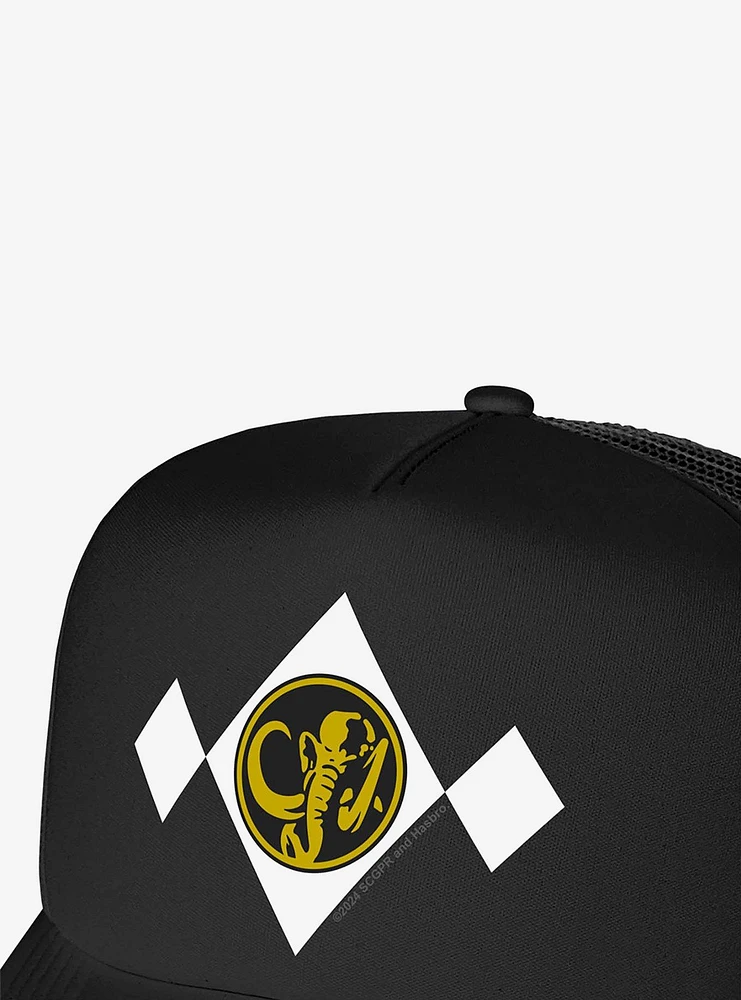 Power Rangers Black Chest Medallion Foam Trucker Hat