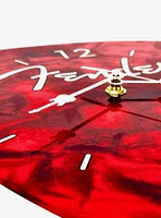 Fender Wall Clock Red