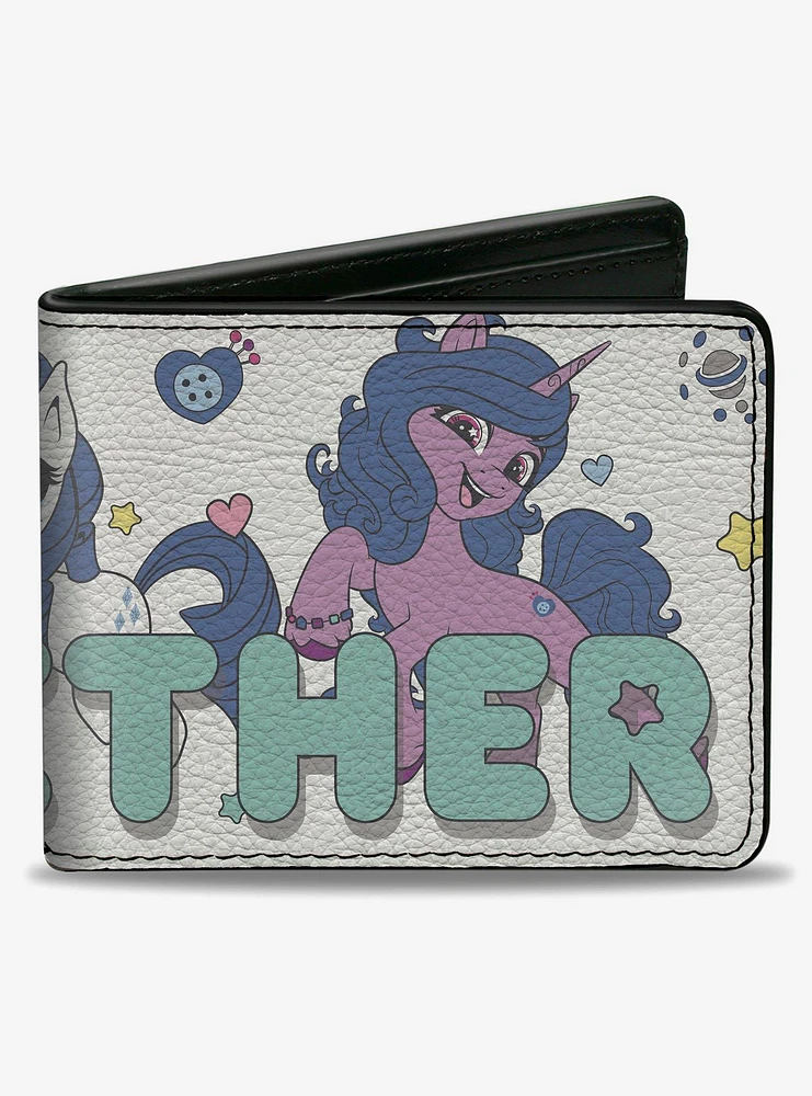 My Little Pony Together Pony Trio Pose Teal Bifold Wallet