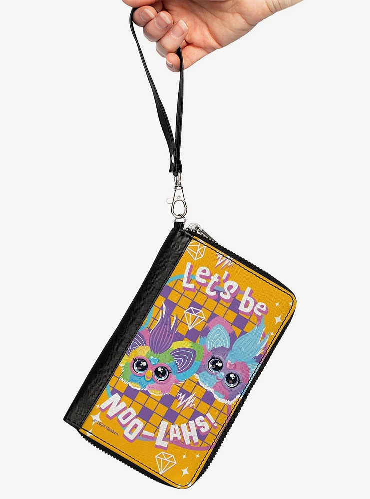Furby Furblets Ray Vee and Luv Lee Lets Be Noo Lahs Pose Zip Around Wallet