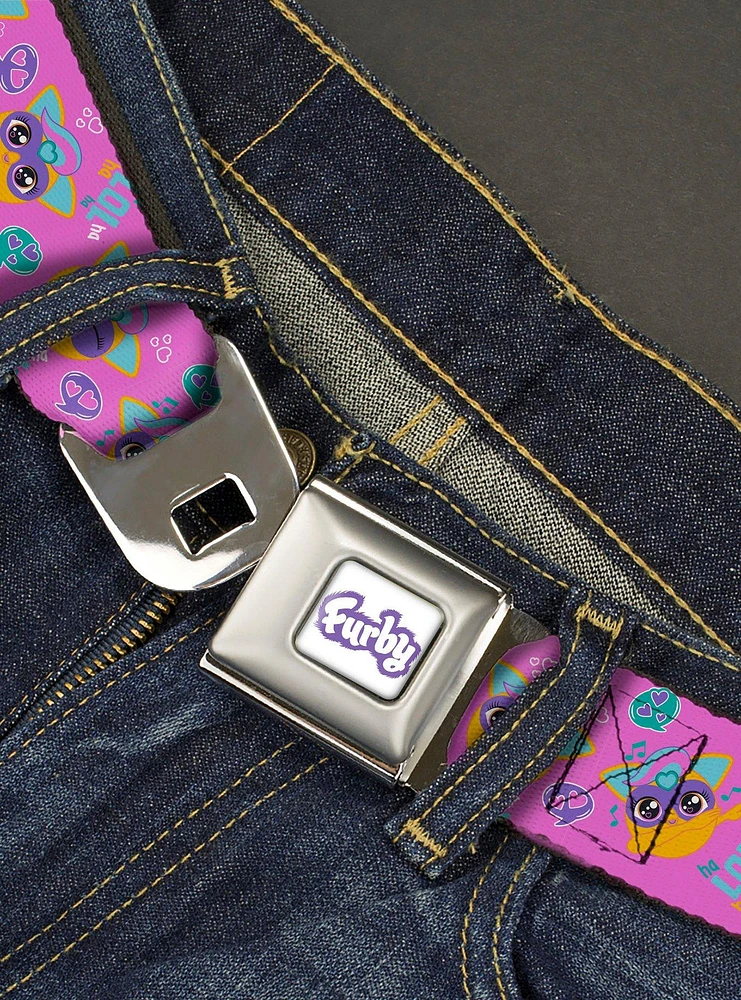 Furby Furbmojis Lol Icons Collage Seatbelt Buckle Belt
